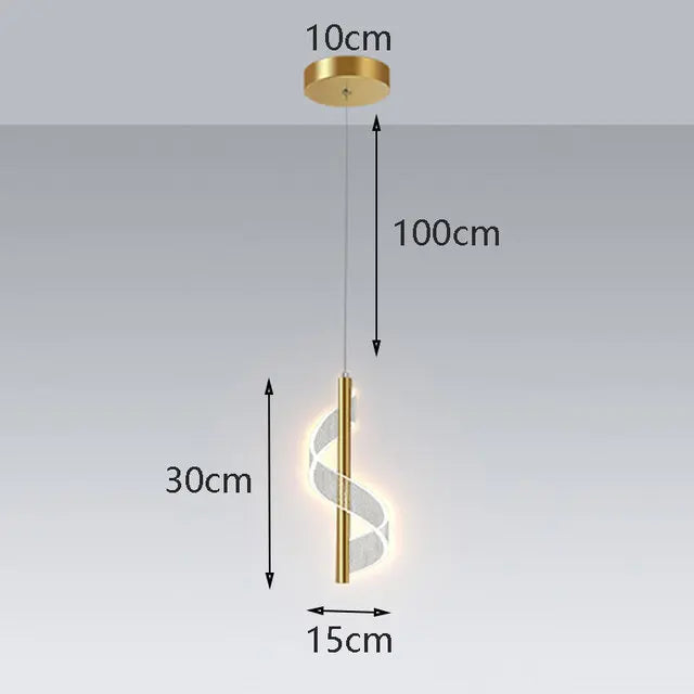 lustre moderne en verre ondulé design géométrique pour décoration intérieure