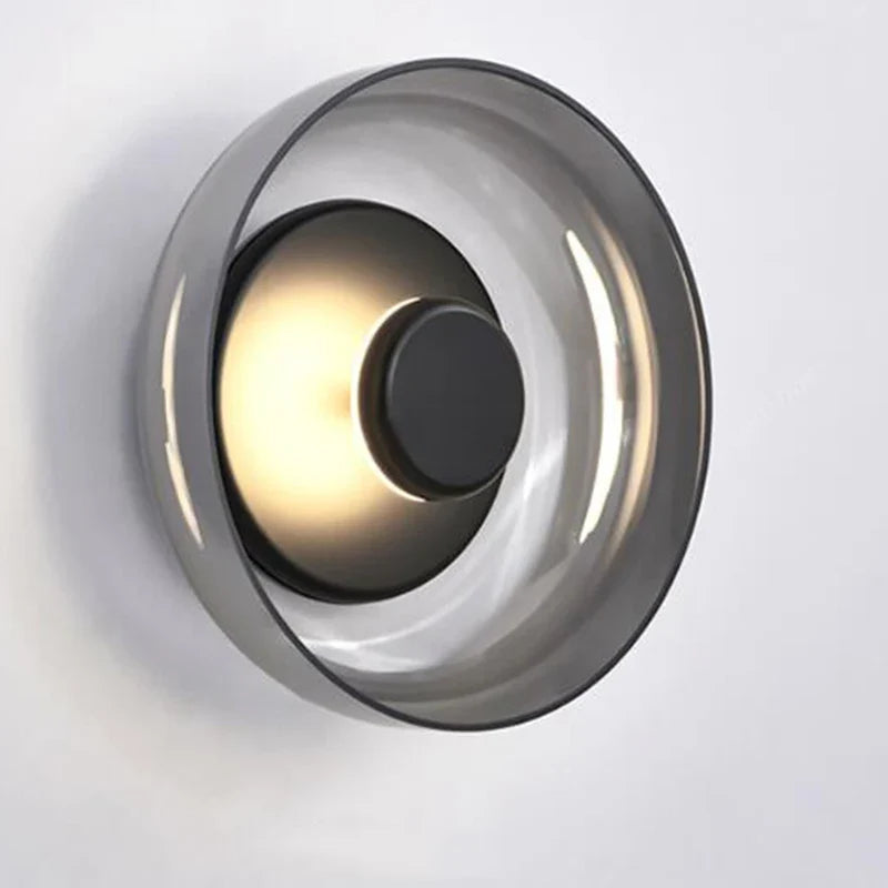 Applique murale intérieure nordique moderne en verre Led bol éclairage salon chevet applique murale couloir escaliers allée balcon décor lampes