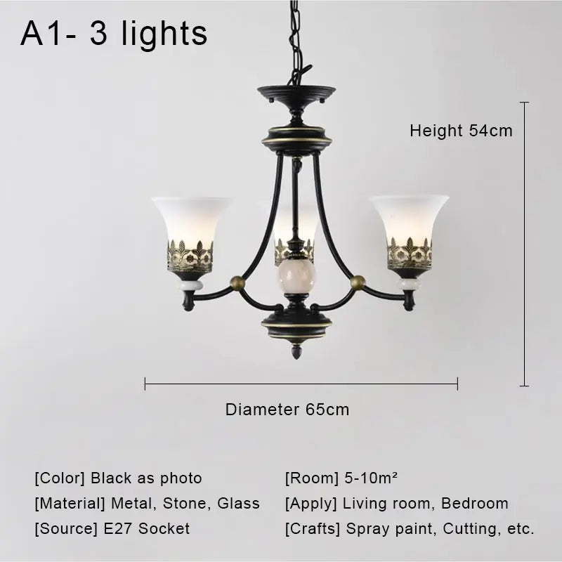 lustre à led rétro en verre pour intérieur vintage