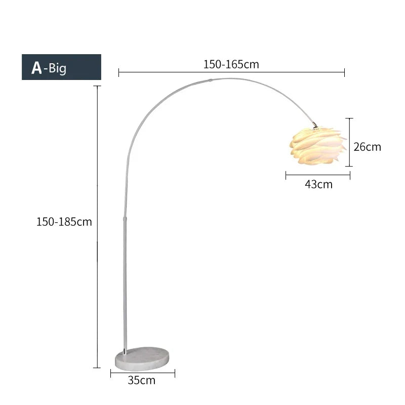 lampadaire en acrylique design pour décoration intérieure élégante