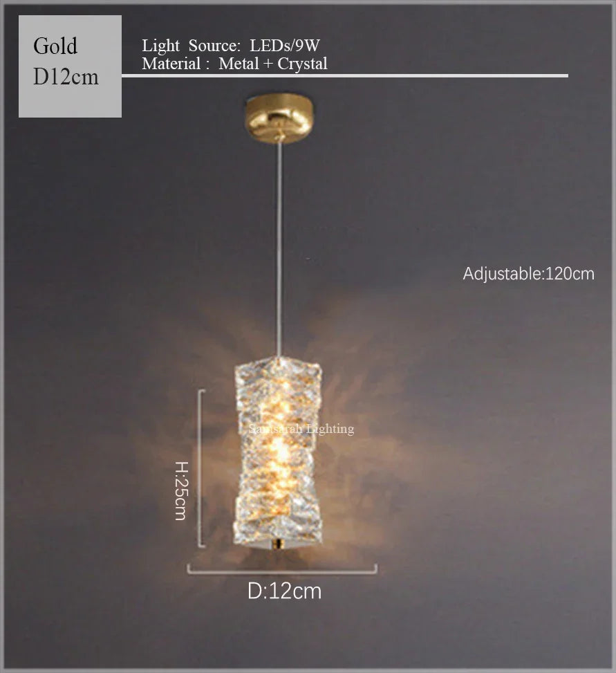 2024 Luxury K9 Crystals Chandelier Led Pendant Lights Steel Luxury Hanging Lamp Fixtures For Home decoration