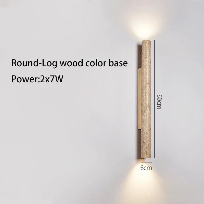Applique murale longue Led en pierre