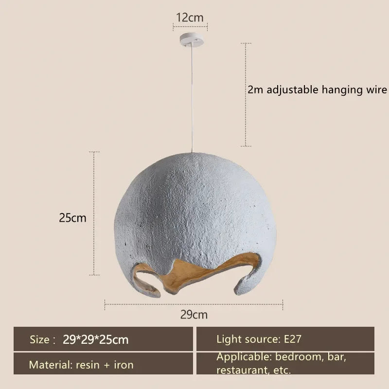 Restaurant Dining Island LED Chandelier Modern Cafe Bar Study Bedroom Light Wabi Sabi Personality Indoor Home Decor Hanging Lamp