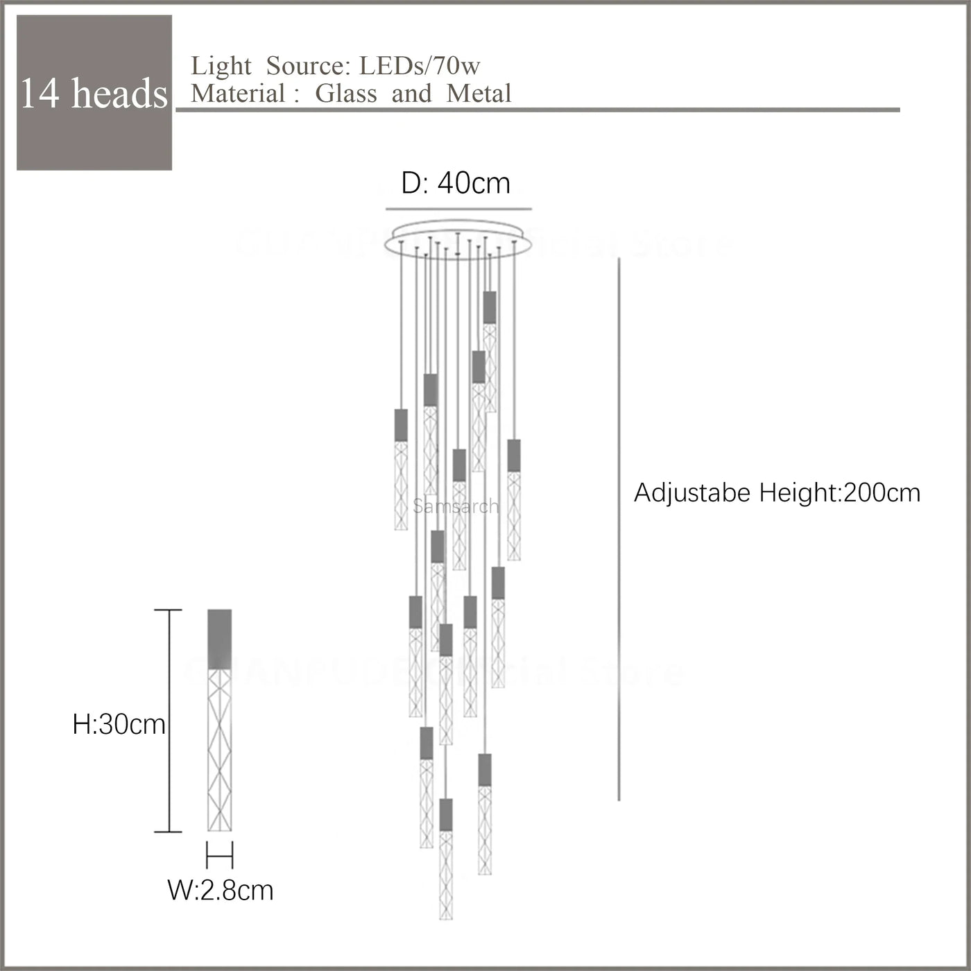 lustre en or lampe d'escalier moderne LED éclairage intérieur en cristal spirale