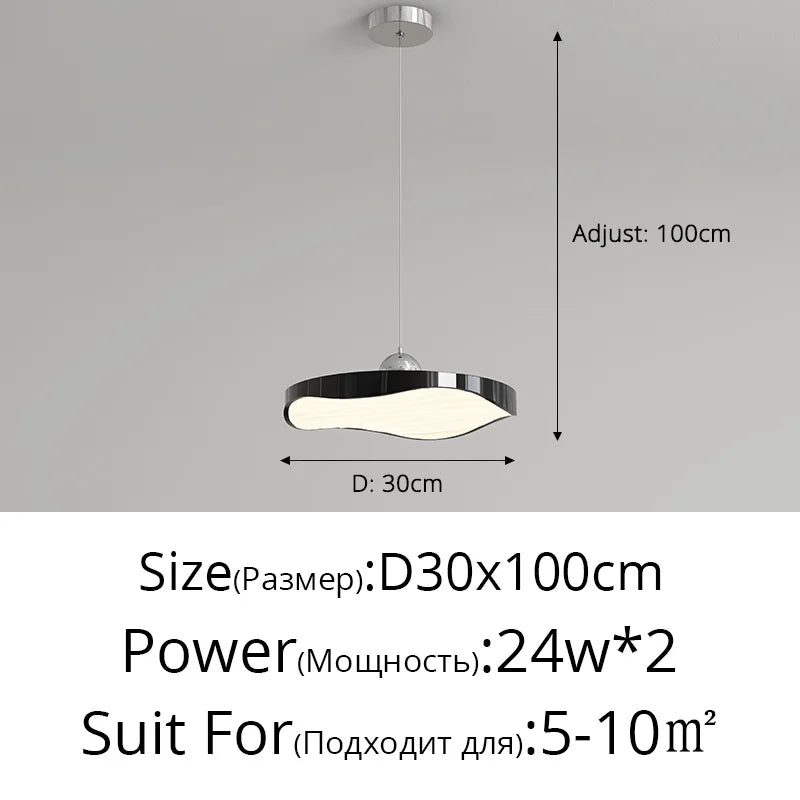 lustre rond moderne minimaliste protection des yeux