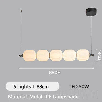 Nordic Designer Living Room Pendant Lamps White Long Droplight For Dining Table Bedroom Bar Lighting Gourd Ceiling Hanging Light