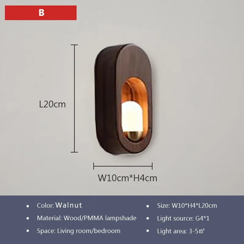 applique led bois bande décorative nordique maison