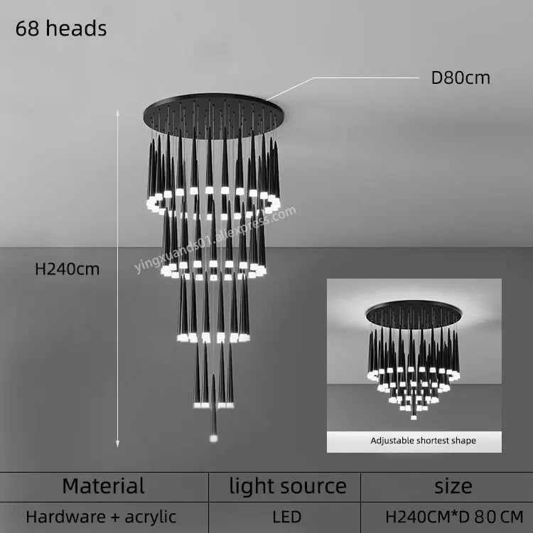 lustre suspendu moderne à LED pour intérieur contemporain