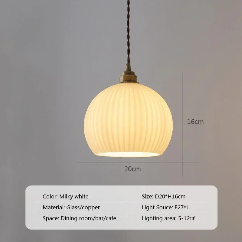 lustre rétro en verre et cuivre pour décoration intérieure