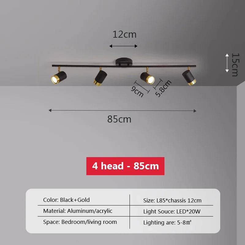 plafonnier led moderne à bande lumineuse décorative pour intérieur