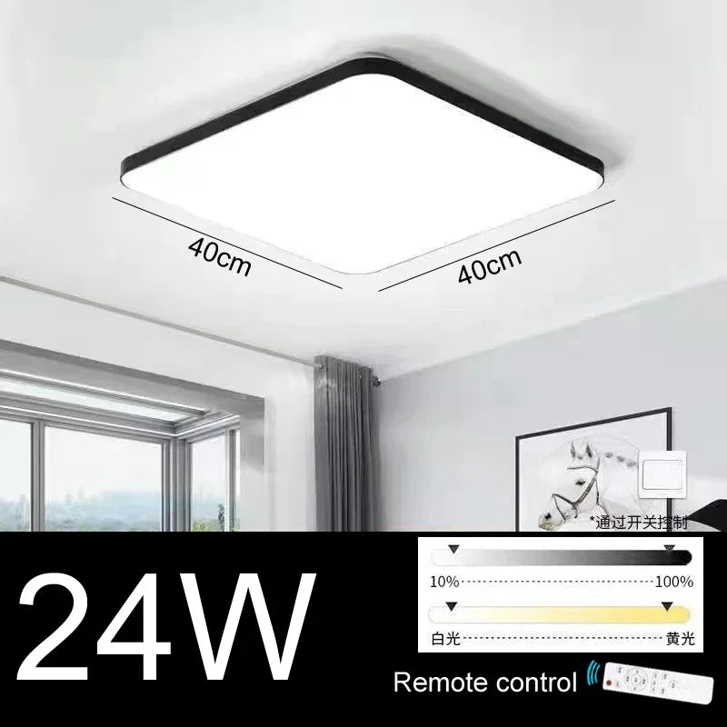 plafonnier led moderne ultra mince en acrylique pour un éclairage élégant