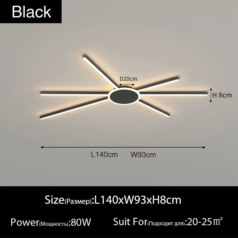 plafonnier LED décoratif géométrique pour intérieur moderne