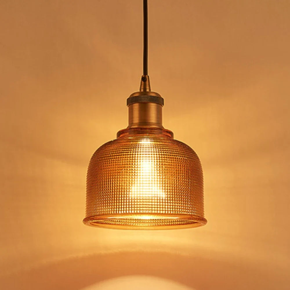 suspension led moderne rétro gzmj rayure bonbons verre