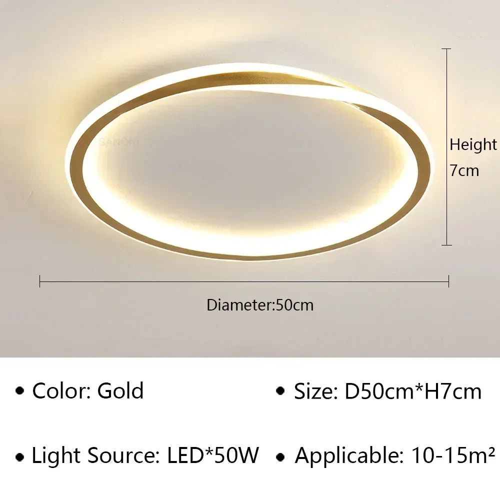 plafonnier moderne à leds pour décoration intérieure élégante
