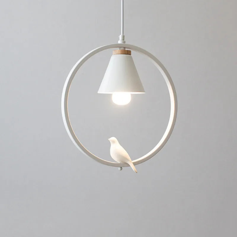 lampe à oiseaux nordique moderne en fer pour décoration intérieure