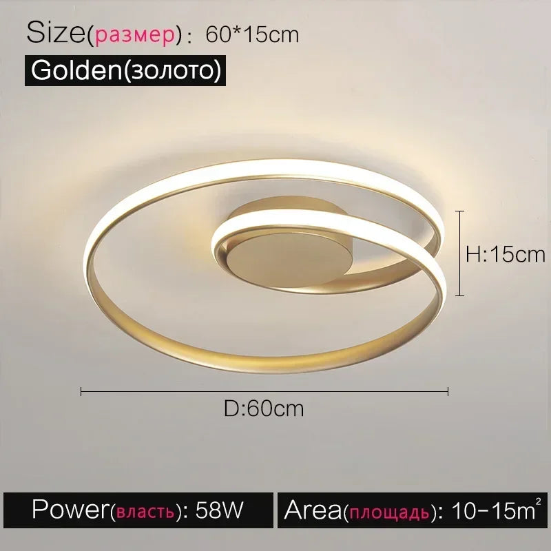 plafonnier moderne en aluminium led créatif nordique