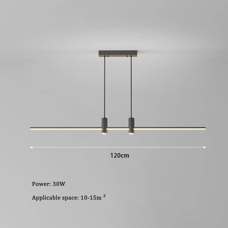 suspension led moderne minimaliste en métal