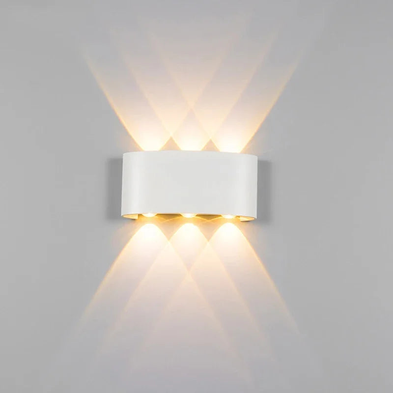 applique murale led extérieur étanche aluminium haut bas zbw0010