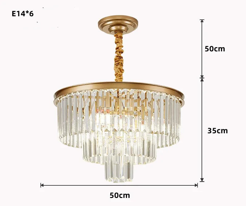 lustre moderne en cristal pour décoration intérieure élégante