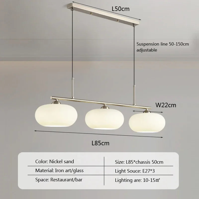 suspension LED en verre design nordique moderne décoratif