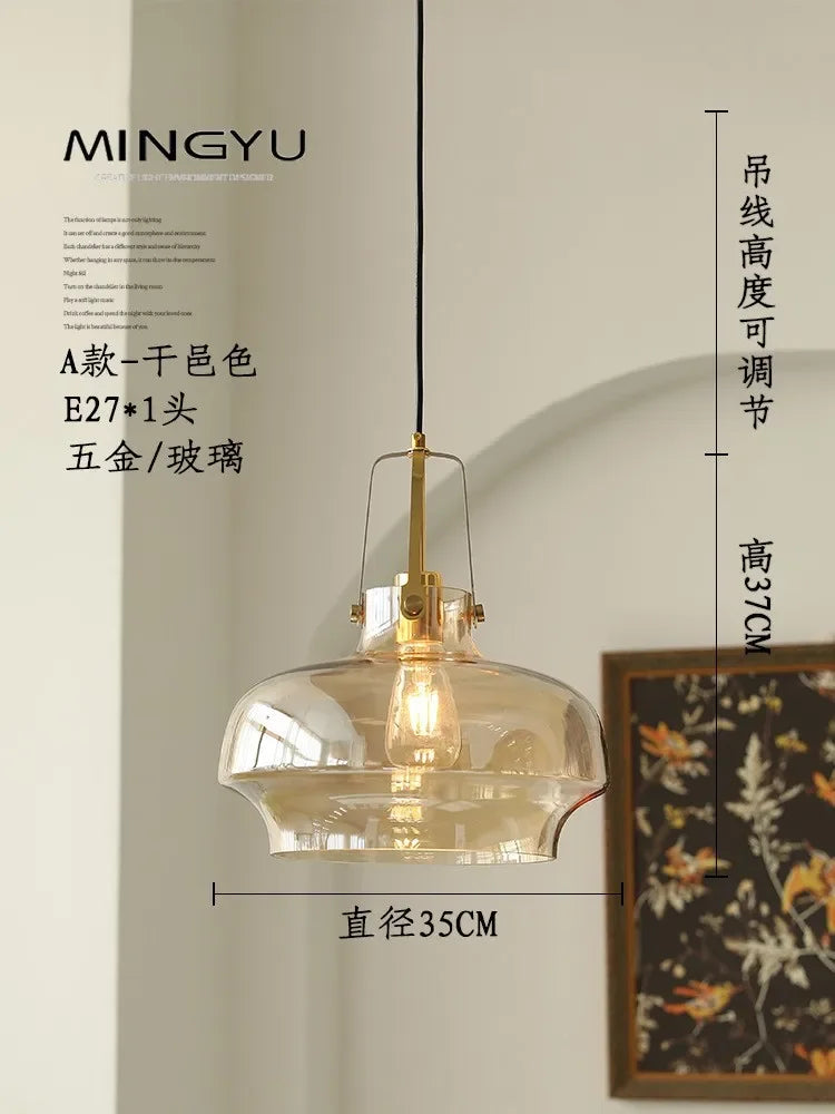 suspension nordique en verre pour décoration intérieure moderne