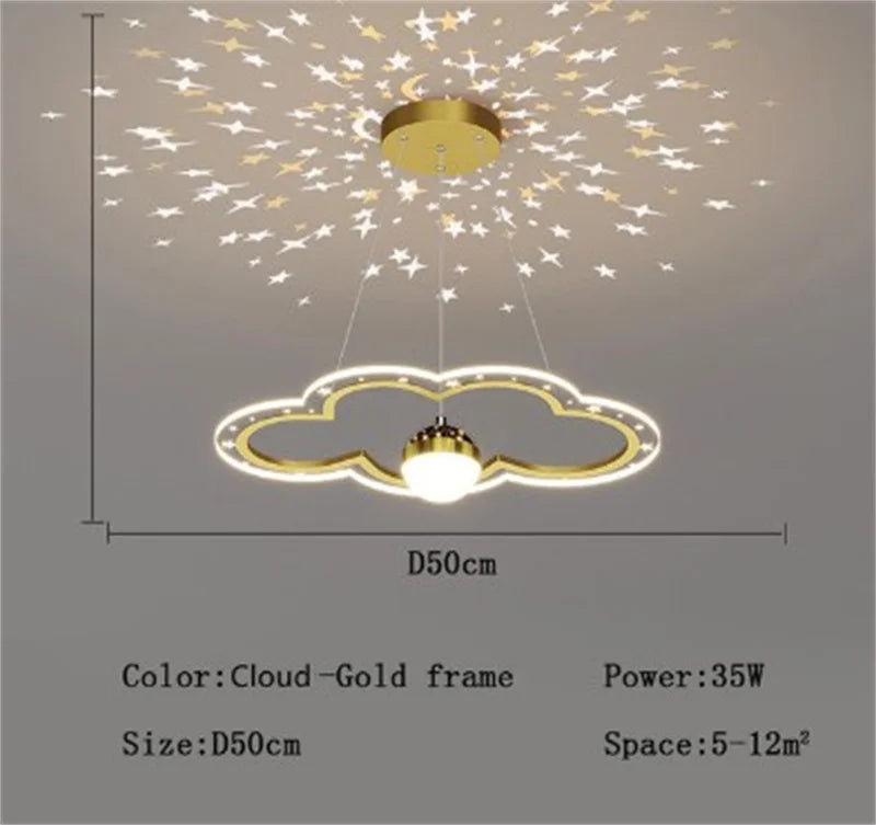 lustre moderne en forme d'étoile pour chambre d'enfant décorative