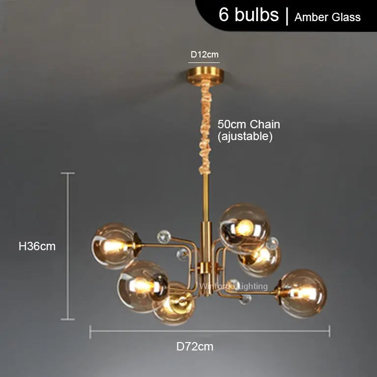 lustre led moderne 10 globes luminaire décoratif