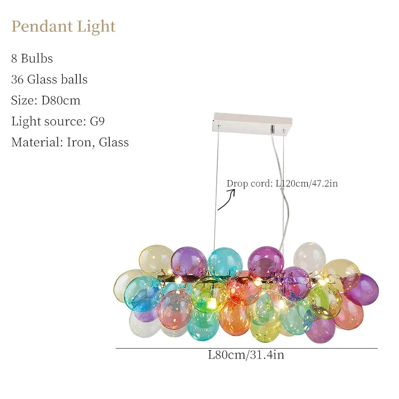 suspension moderne en verre créatif pour décoration intérieure