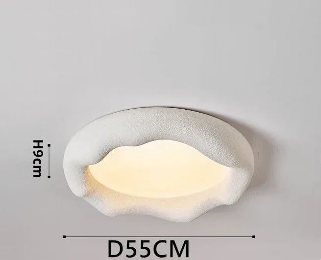 plafonnier nuage style wabi sabi minimaliste pour éclairage doux