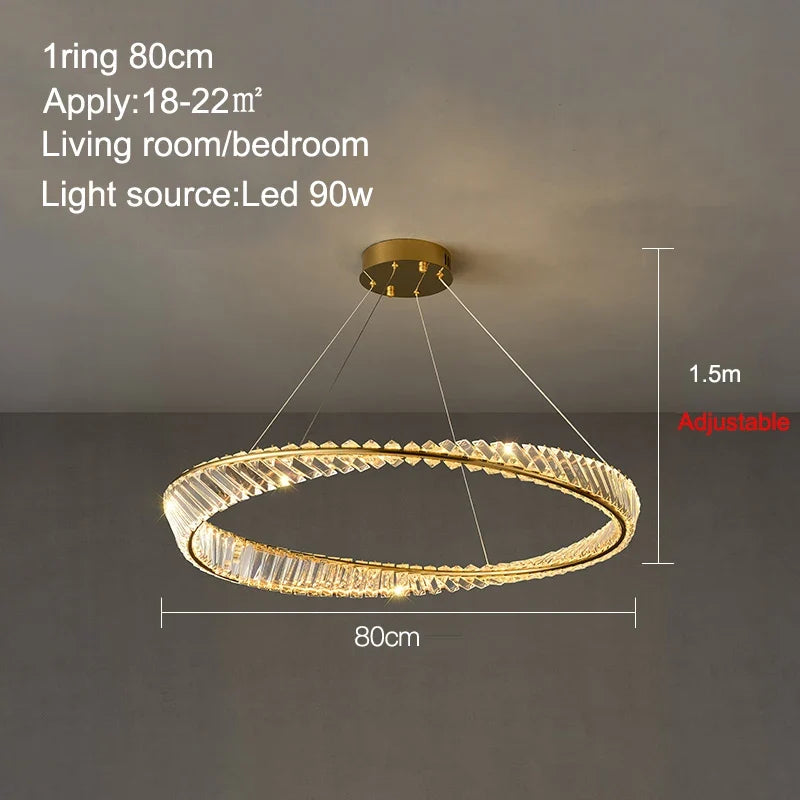 Plafonnier de luxe nordique salon créatif salle à manger lustre de plafond en cristal chambre décoration de la maison suspension LED lumières