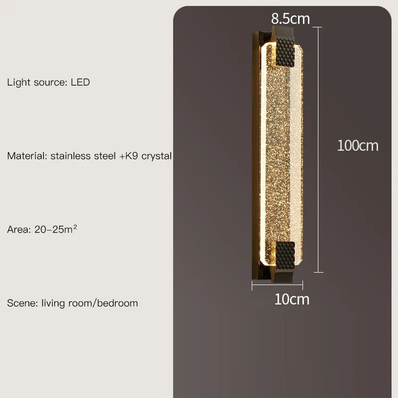applique murale luxe nordique en cristal moderne éclairage décoratif