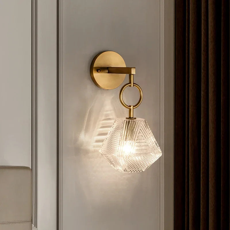 applique murale en verre style nordique américain led vintage edison