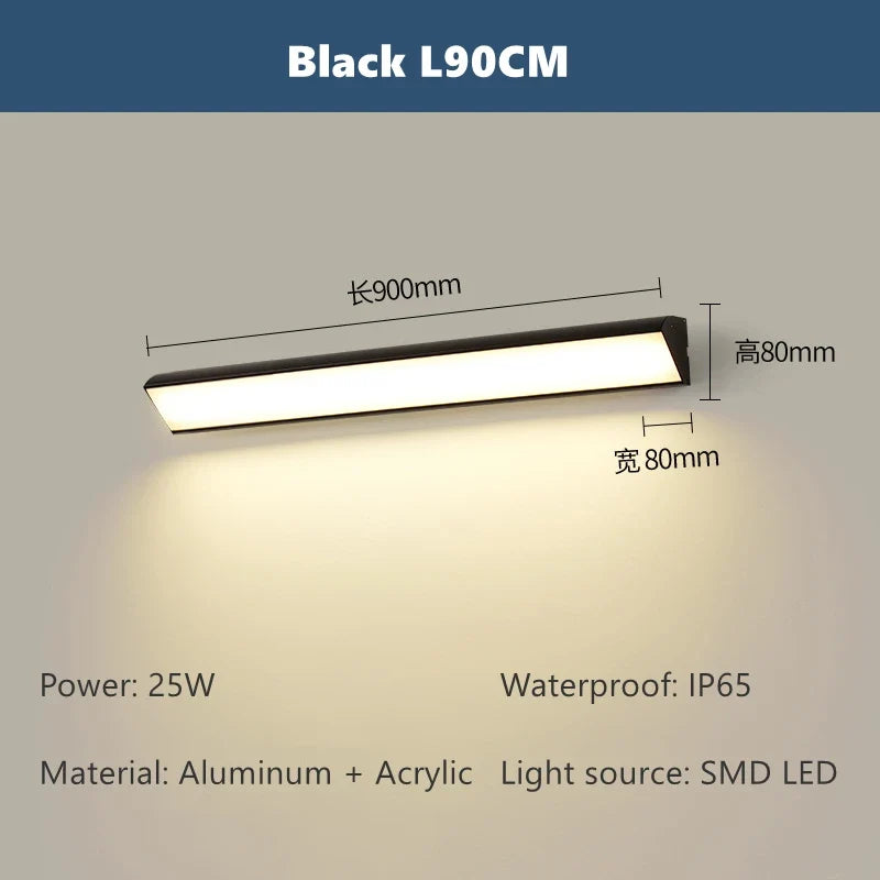 applique murale led minimaliste éclairage extérieur pour jardin et balcon