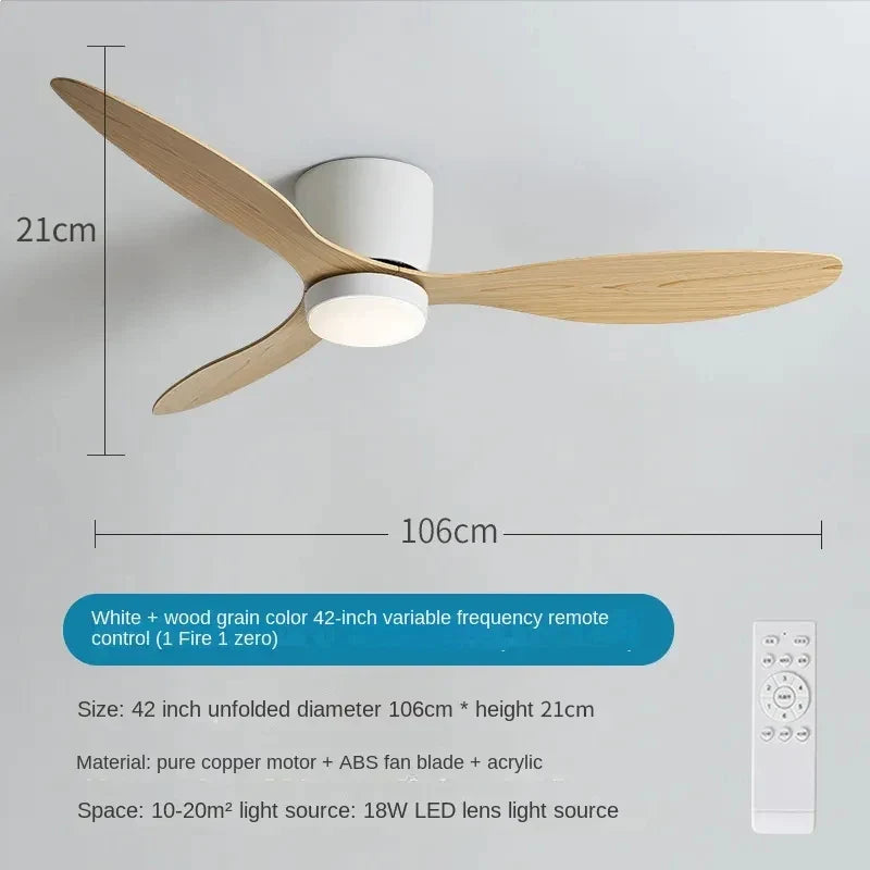 plafonnier ventilateur intelligent style nordique pour intérieur moderne
