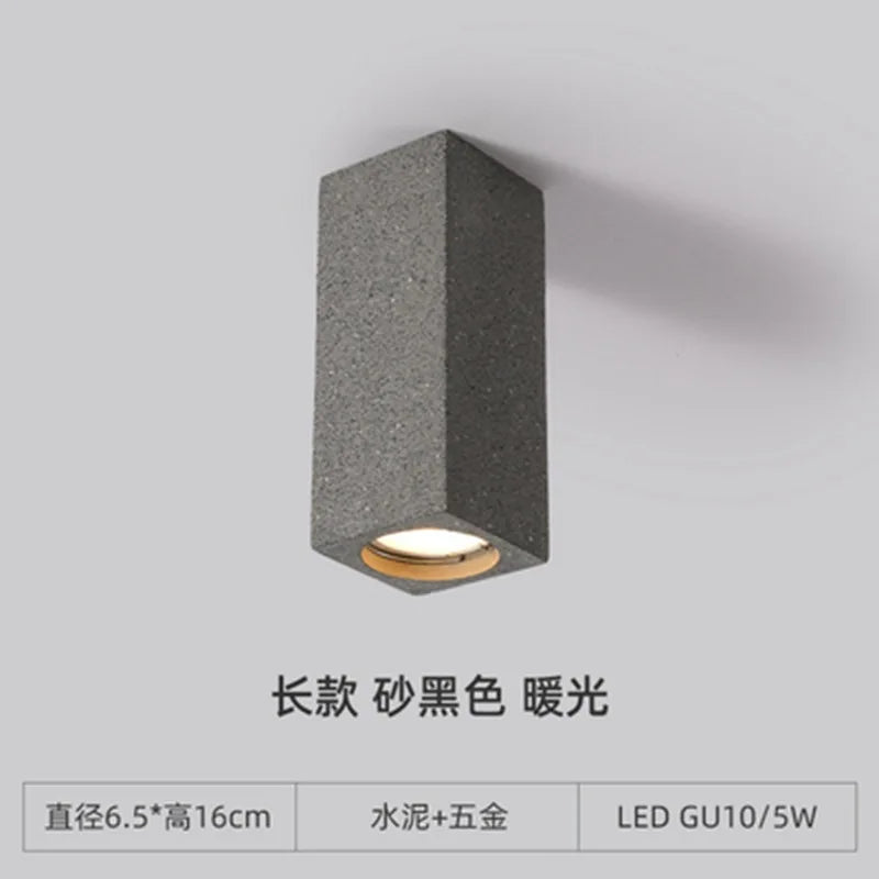 plafonnier terrazzo led en ciment style industriel pour intérieur moderne