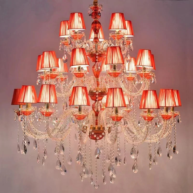lustre en cristal design pour décoration de restaurant et café