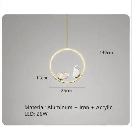 suspension design en acrylique pour décoration moderne de luxe