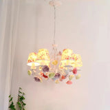 lustre romantique pour chambre d'enfant princesse fleurs lumineuses