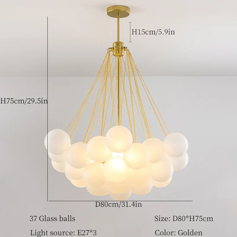suspension moderne en verre pour décoration intérieure élégante