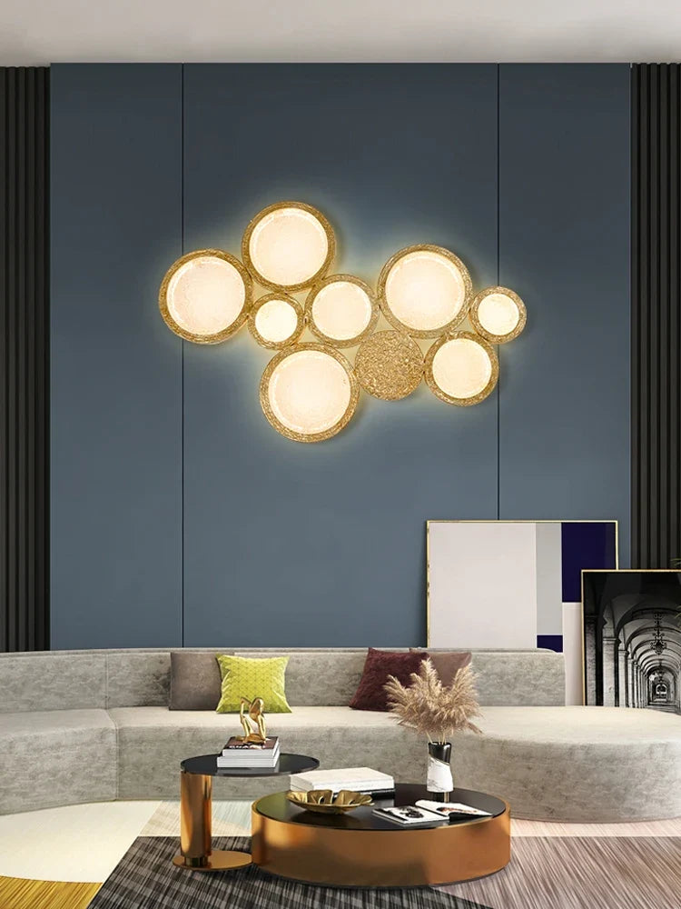 applique murale led miroir magique en cuivre décoration externe