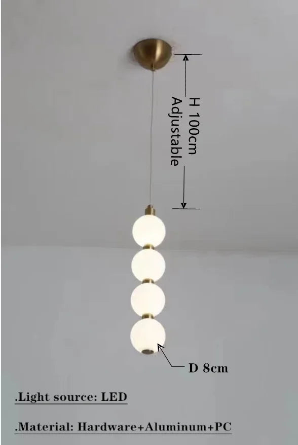 Lustre nordique en forme de haricot magique