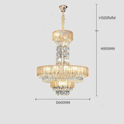 lustre en cristal de luxe pour hôtel et villa