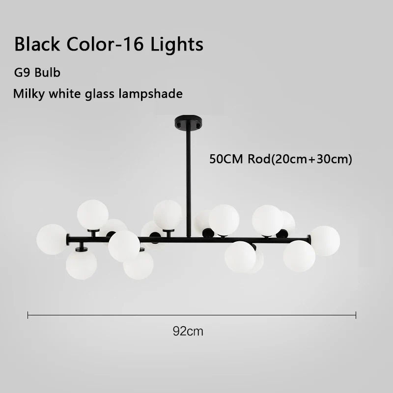 lampe design scandinave en verre laiteux avec support