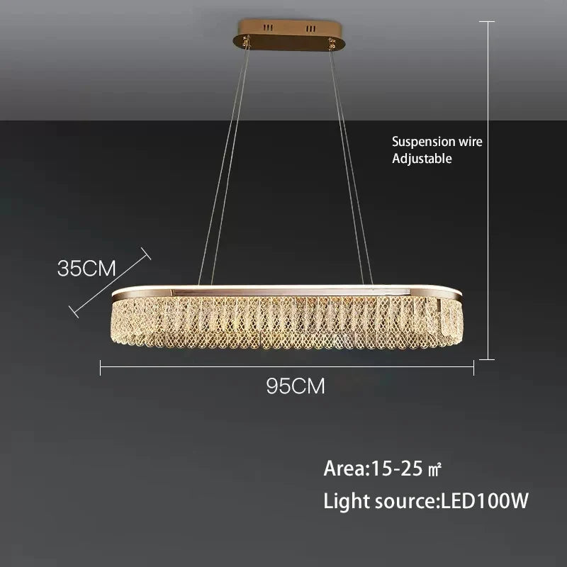 lustre sandyha moderne créatif anneau de luxe en cristal