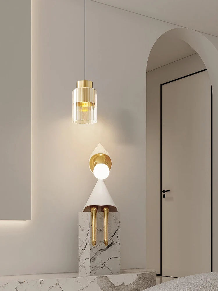 suspension moderne en cuivre pour éclairage créatif luxe