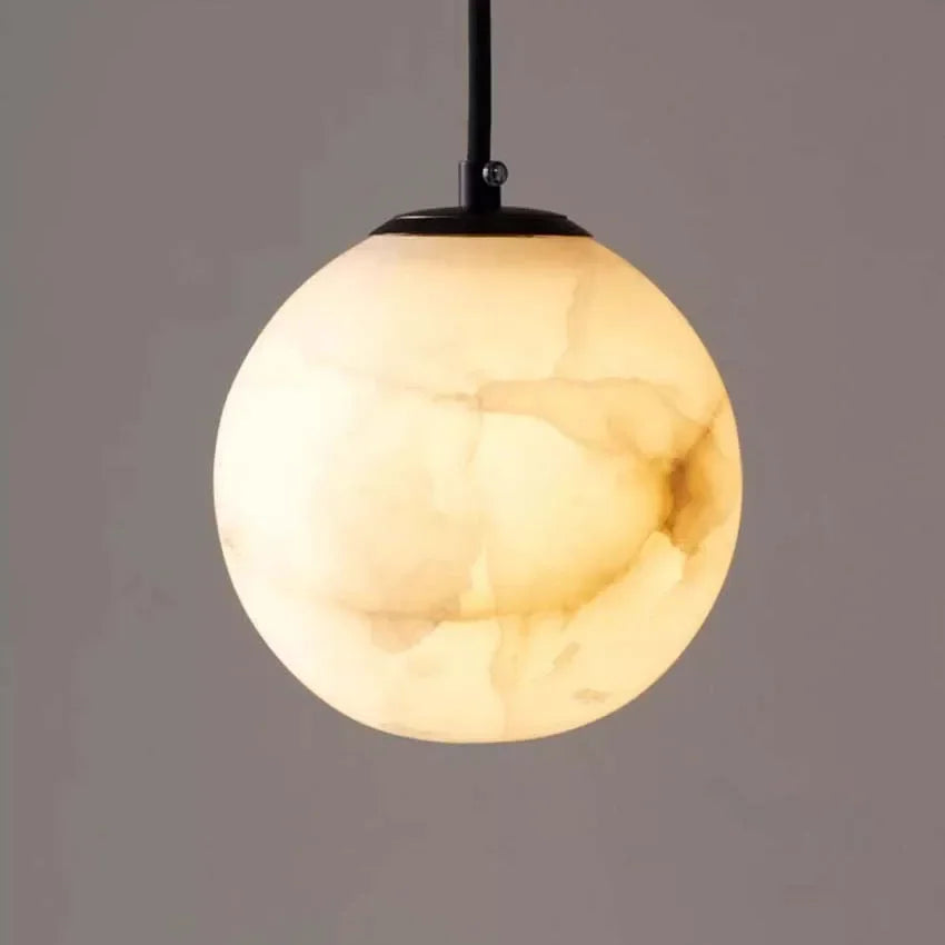 suspension nordique en marbre avec boule suspendue élégante