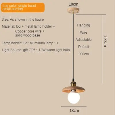 suspension en bois massif pour décoration intérieure moderne