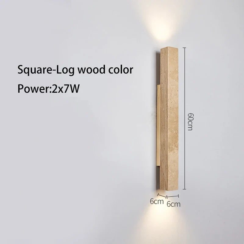 Applique murale longue Led en pierre