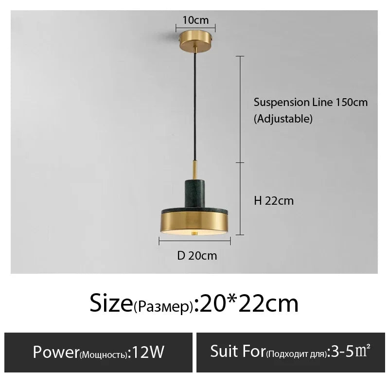 lustre en marbre moderne pour intérieur élégant design nordique