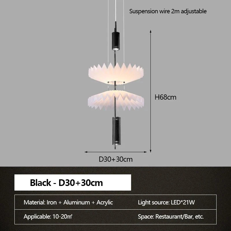 lustre minimaliste led art créatif pour intérieur moderne